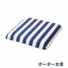 DUOクッション‐ボーダー太青